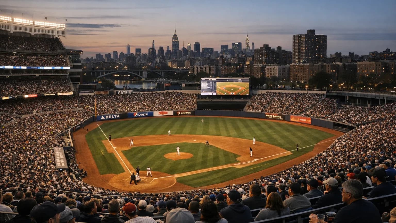 A packed stadium crowd at a sporting event: Cowboys at Giants, Plus the Yankees-Mets Subway Series: A New York Football-and-Baseball Weekend (2026)