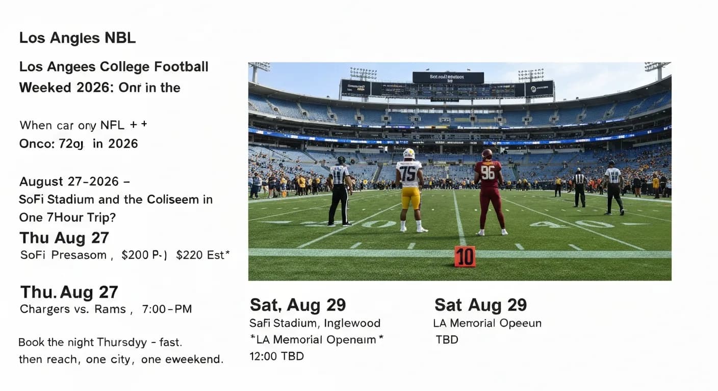 Los Angeles NFL + College Football Weekend 2026: SoFi Stadium and the Coliseum in One 72-Hour Trip