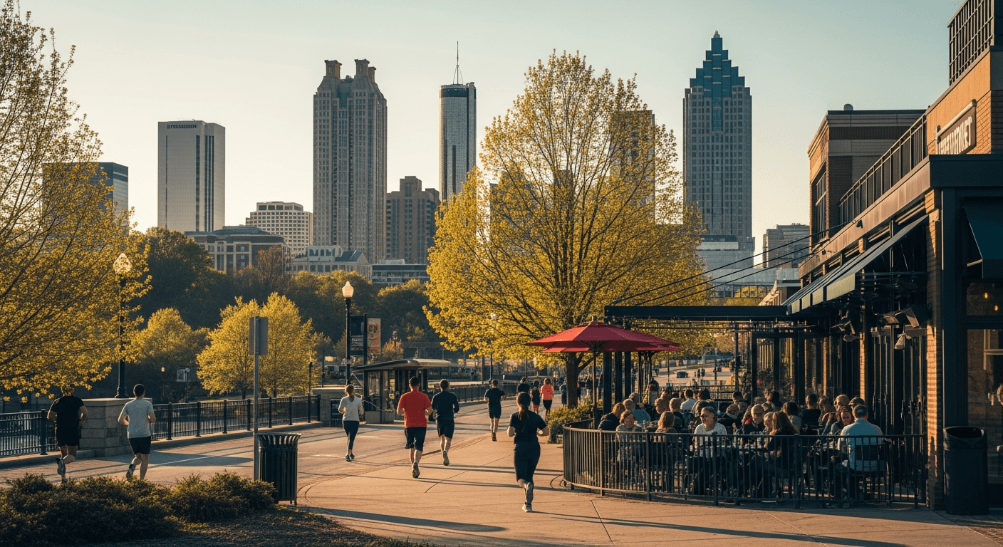 Piedmont Park on a Saturday morning