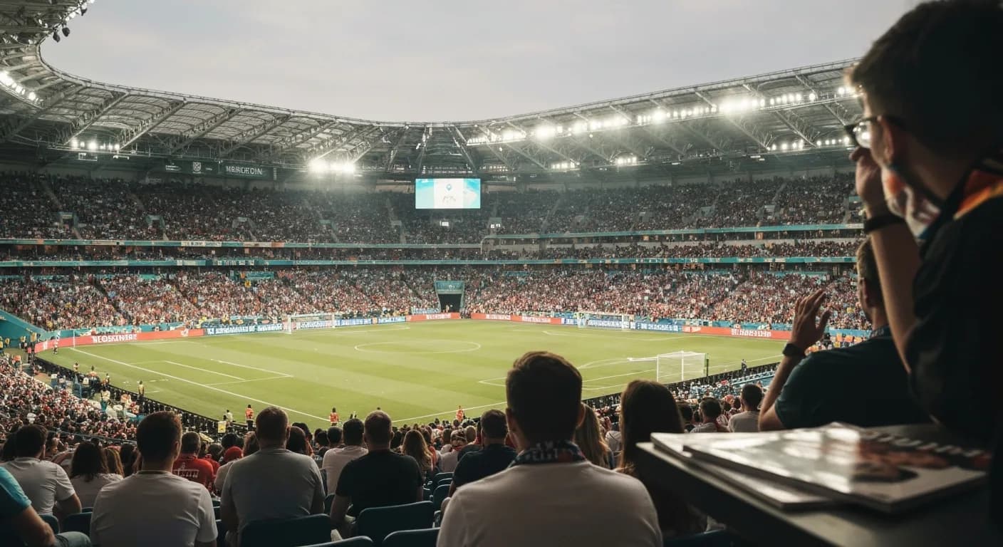 A packed stadium crowd at a sporting event: The Hotel Trap: Why the Hotel, Not the Ticket, Decides Your Sports-Weekend Cost