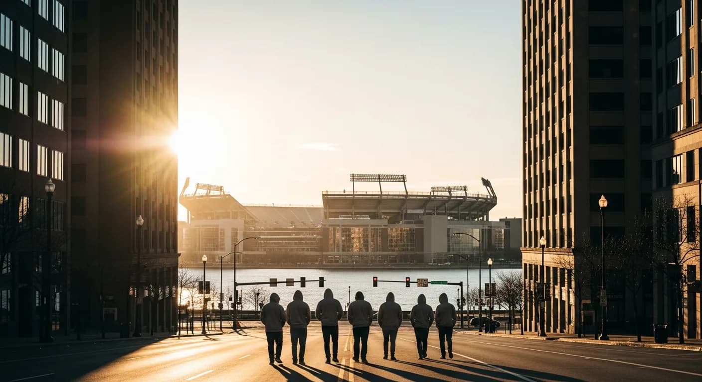 Pedestrian route between Cleveland's three major sports venues through downtown and Gateway District