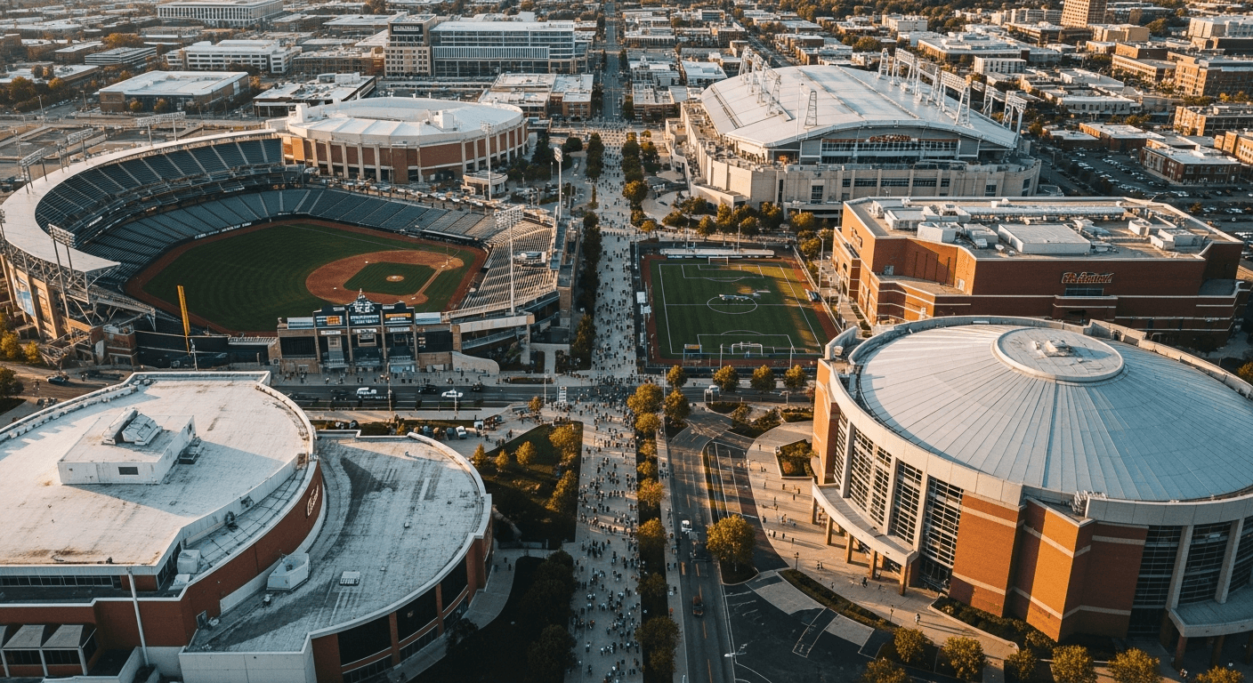 Multi-sport district aerial view