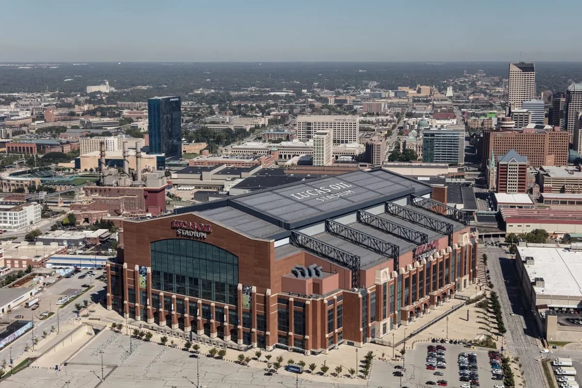 Lucas Oil Stadium, home of the Indianapolis Colts